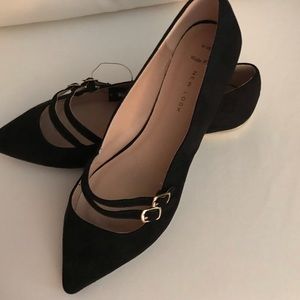 WIDE WIDTH NEW BLACK SHOES-US SZ 10.5-11